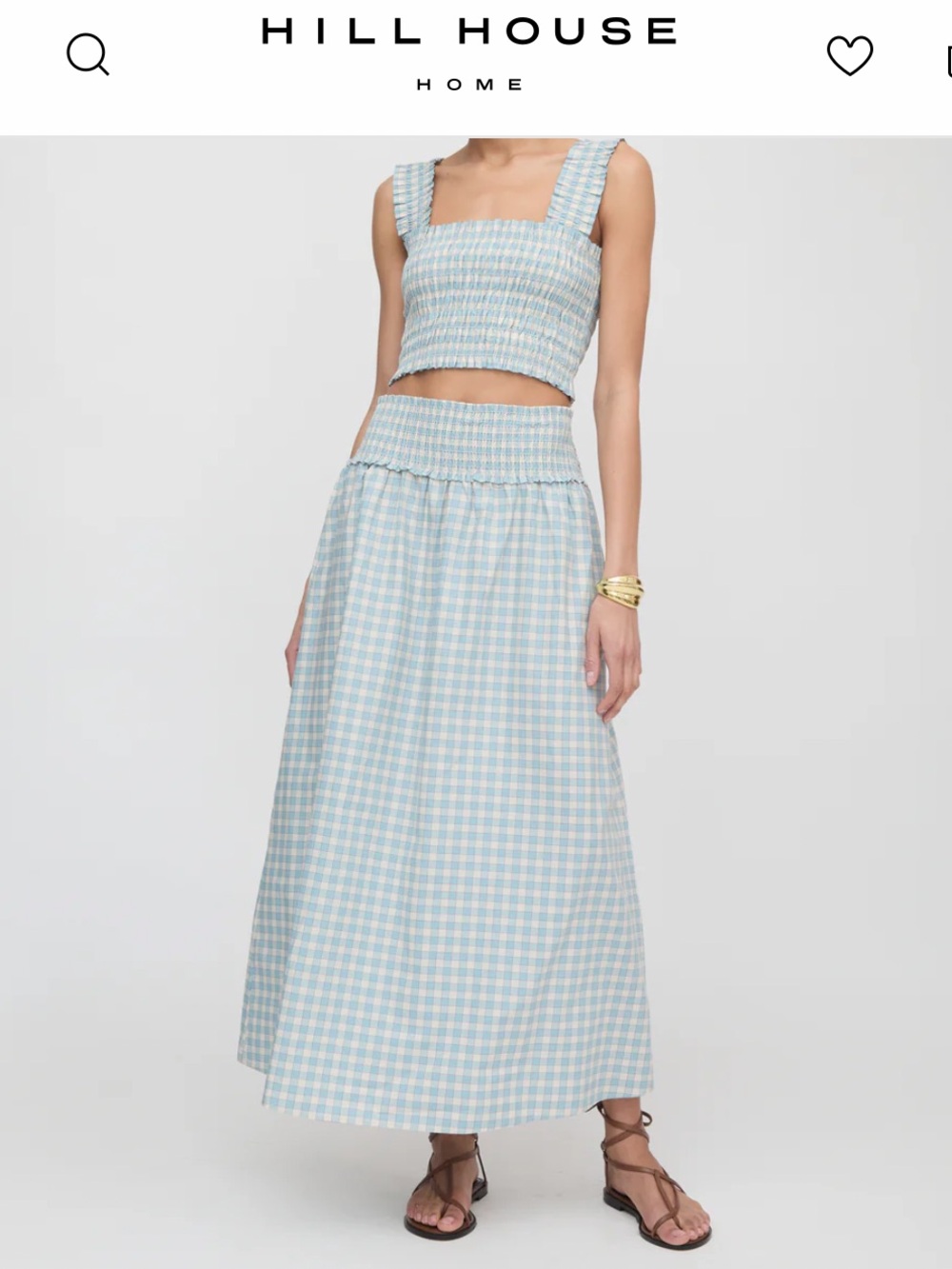 Hill House Women’s 2pc Set | Women’s XS | Blue /Red Gingham